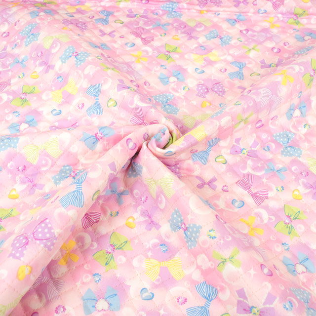 生地 お気に入りシリーズ バブルリボン/キルティング(MOWF-156Q) P.ピンク 09Bi20_