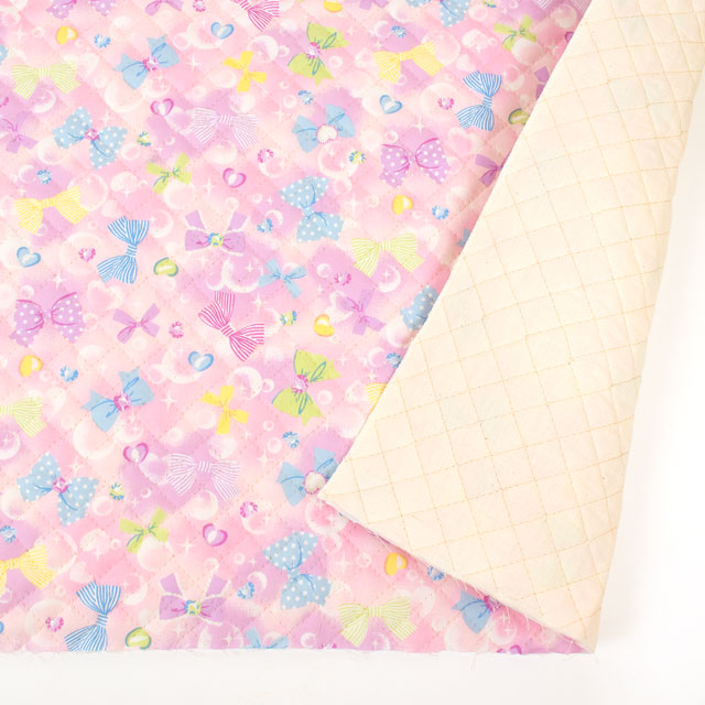 生地 お気に入りシリーズ バブルリボン/キルティング(MOWF-156Q) P.ピンク 09Bi20_