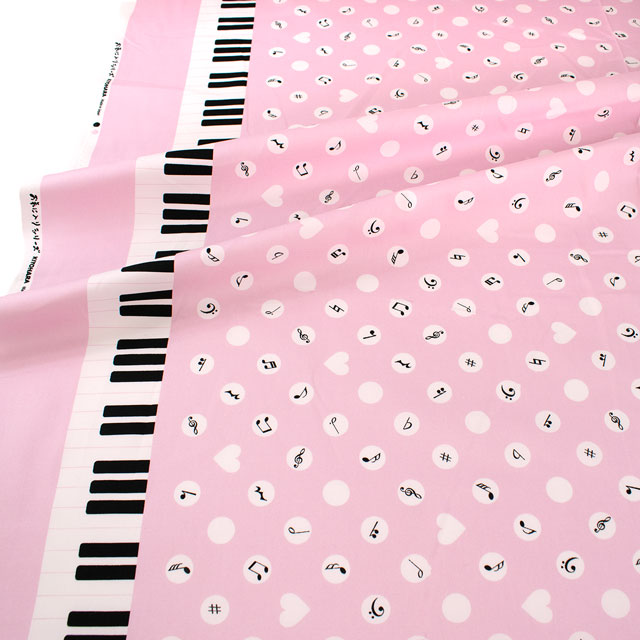 生地 お気に入りシリーズ ピアノドット/オックス(MOWF-162) P.ピンク 09Ae99_