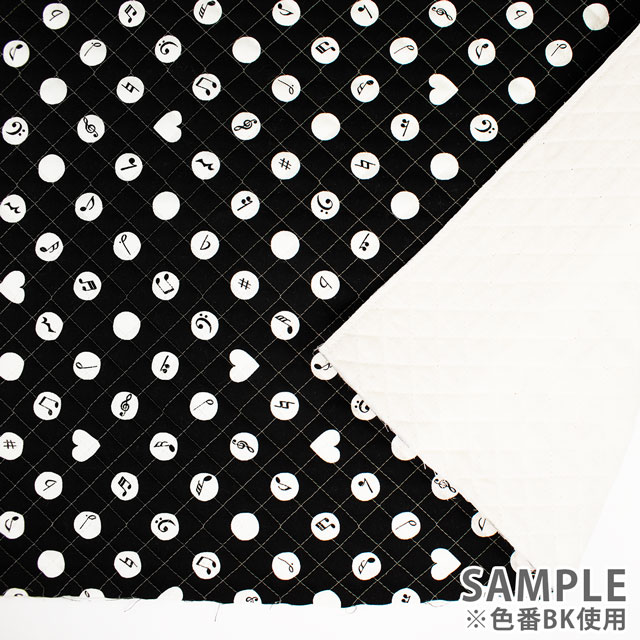 生地 お気に入りシリーズ ピアノドット/キルティング(MOWF-162Q) BK.ブラック 09Ae99_