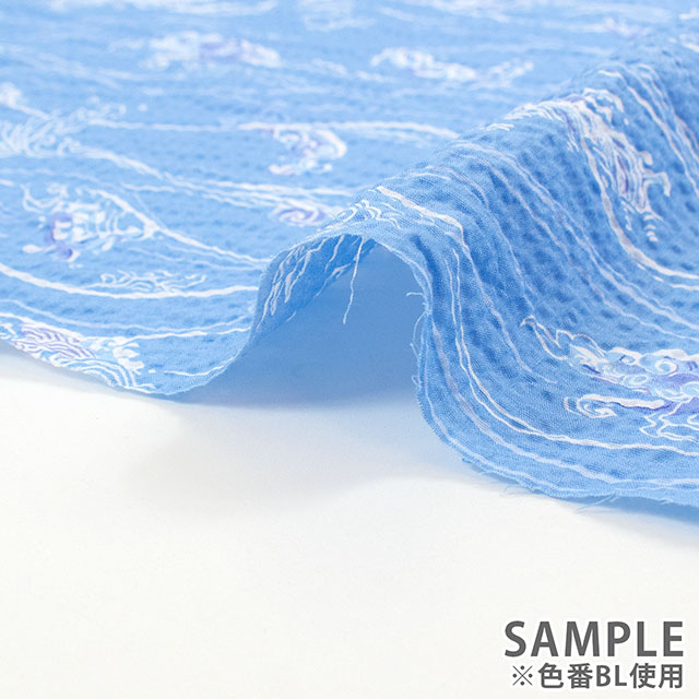 生地 お気に入りシリーズ SUMMER 波/リップル(MOWR-39) BL.ブルー 09Ae99_