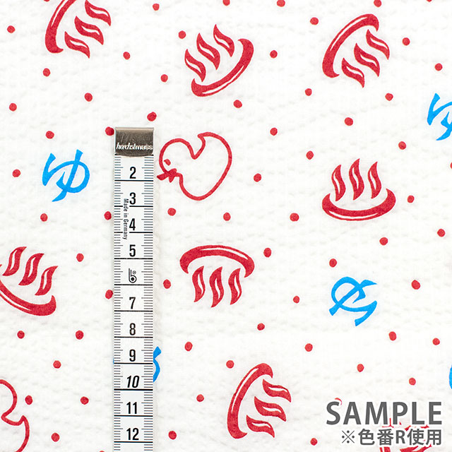 生地 お気に入りシリーズ SUMMER 銭湯/リップル(MOWR-43) R.オフ/レッド 09Ae99_