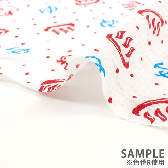 生地 お気に入りシリーズ SUMMER 銭湯/リップル(MOWR-43) R.オフ/レッド 09Ae99_