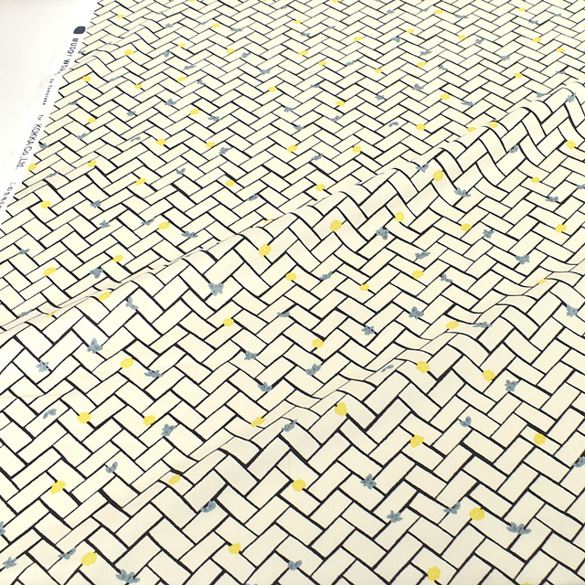 生地 MUDDY WORKS-マディワークス- BRICKS柄/綿サテン(EKX18-121) 1A.オフ 99Zz99_