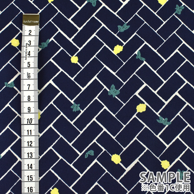 生地 MUDDY WORKS-マディワークス- BRICKS柄/綿サテン(EKX18-121) 1A.オフ 99Zz99_