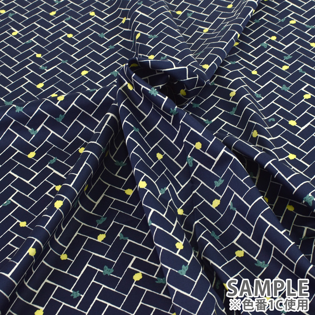 生地 MUDDY WORKS-マディワークス- BRICKS柄/綿サテン(EKX18-121) 1A.オフ 99Zz99_