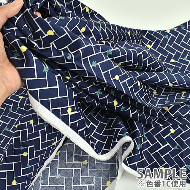 生地 MUDDY WORKS-マディワークス- BRICKS柄/綿サテン(EKX18-121) 1A.オフ 99Zz99_