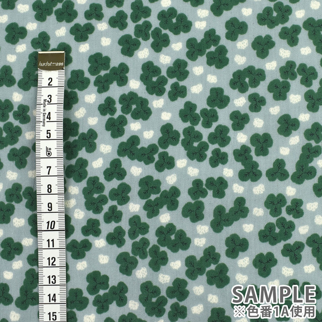 生地 MUDDY WORKS-マディワークス- クローバー柄/ダブルガーゼ(EKX18-122) 1A.ライトブルー 09Ac04_