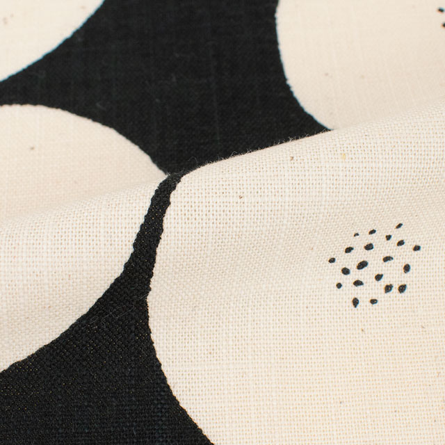 生地 MUDDY WORKS-マディワークス- あんぱん柄/モーリークロス(EKX-1140) 1C.黒×生成 09Ac04_