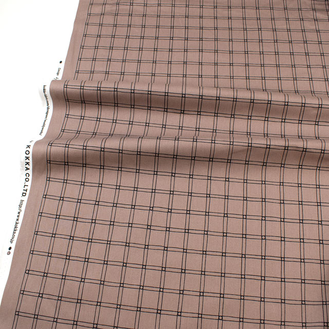 生地 MUDDY WORKS-マディワークス- Rubber band check/オックス(EKX-141) 1C.ブラウン 09Ac04_