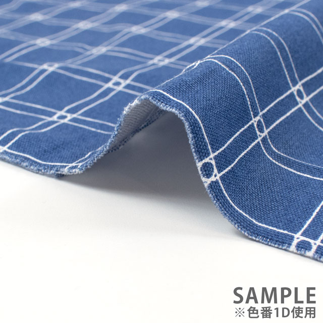 生地 MUDDY WORKS-マディワークス- Rubber band check/オックス(EKX-141) 1C.ブラウン 09Ac04_