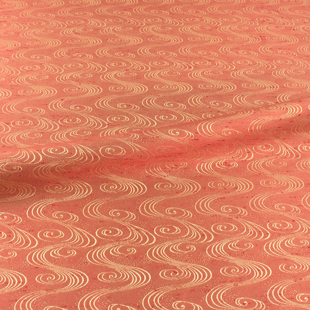 生地 水流柄ジャガード(N0666) 9.赤 09Bh18_