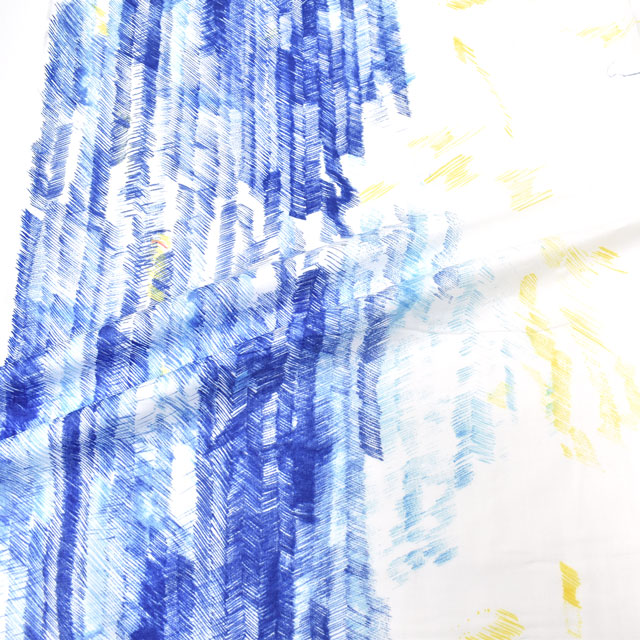 生地 naniIRO-ナニイロ- After the rain/ダブルガーゼ(EGX-11030) A.ホワイト×ブルー系 99Zz99_