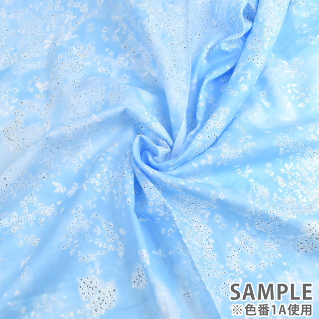 生地 naniIRO-ナニイロ- Lei nani/ダブルガーゼ(EGX-11060) A.ブルー系×パール 99Zz99_