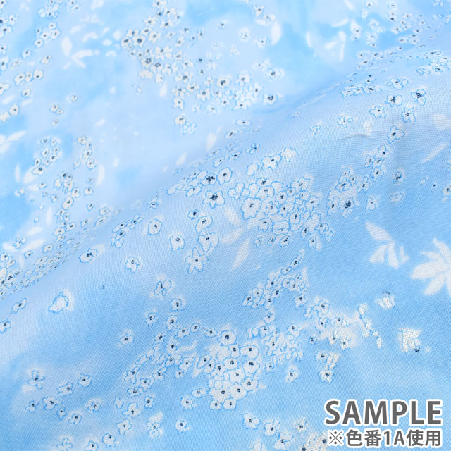 生地 naniIRO-ナニイロ- Lei nani/ダブルガーゼ(EGX-11060) A.ブルー系×パール 99Zz99_