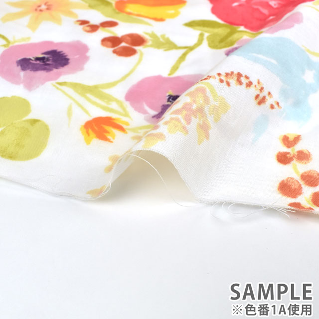 生地 naniIRO-ナニイロ- Fuccra:rakuen/ダブルガーゼ(EGX-11090) A.生成×ピンク系×パール 99Zz99_