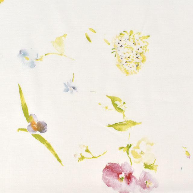 生地 naniIRO-ナニイロ- New morning 1/綿シルク(EGX-11001) 1A.オフ/パール 99Zz99_