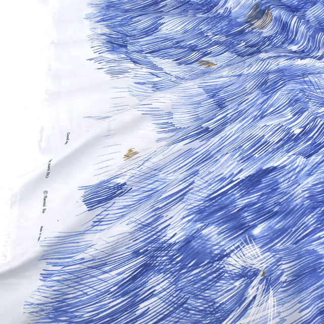 生地 naniIRO-ナニイロ- Good Sign/60ダブルガーゼ(EGX11140) 1A.ブルー/パール 99Zz99_