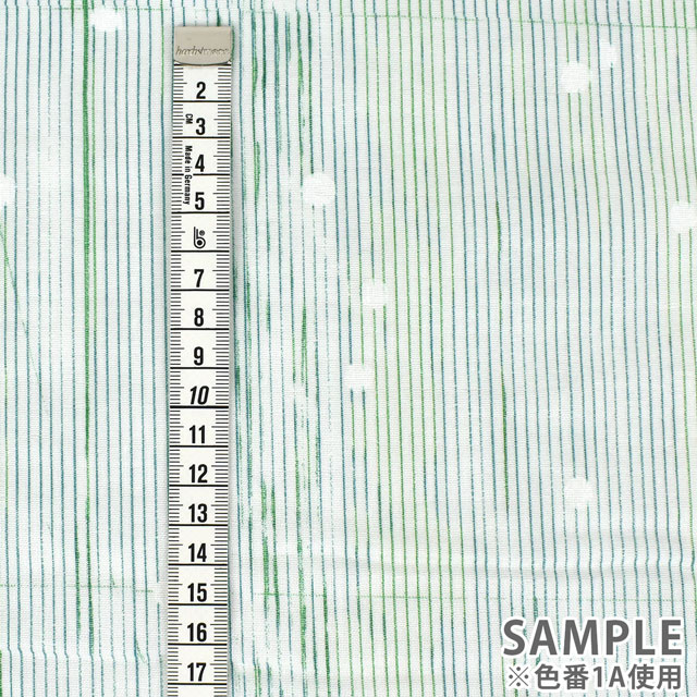 生地 naniIRO-ナニイロ- poesia visual/ダブルガーゼ(EGX-11160) 1A.ホワイト×グリーン/白ラッカー 99Zz99_