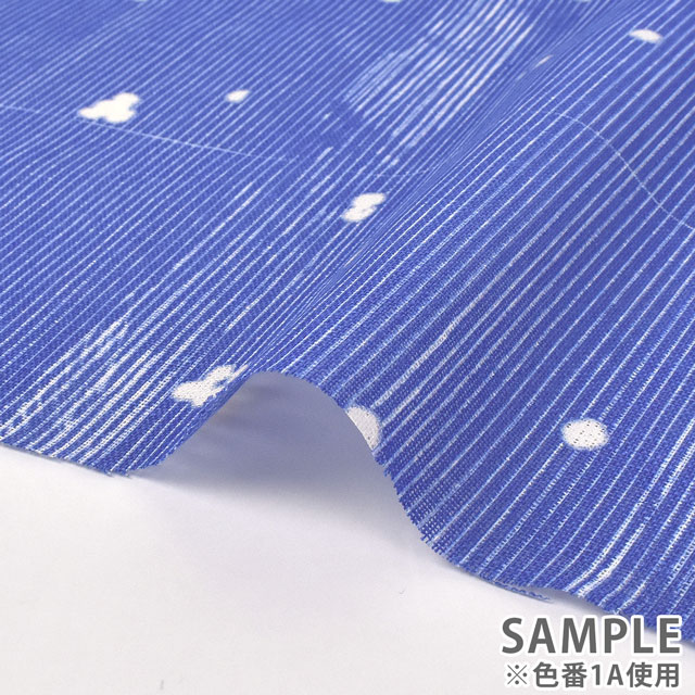 生地 naniIRO-ナニイロ- poesia visual/コットンリネンガーゼ(EGX-11161) 1A.ブルー/白ラッカー パール 99Zz99_