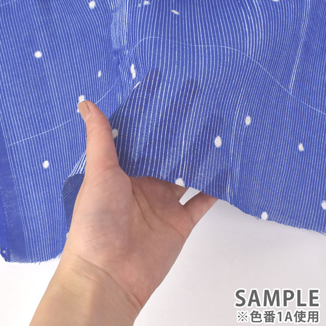 生地 naniIRO-ナニイロ- poesia visual/コットンリネンガーゼ(EGX-11161) 1A.ブルー/白ラッカー パール 99Zz99_