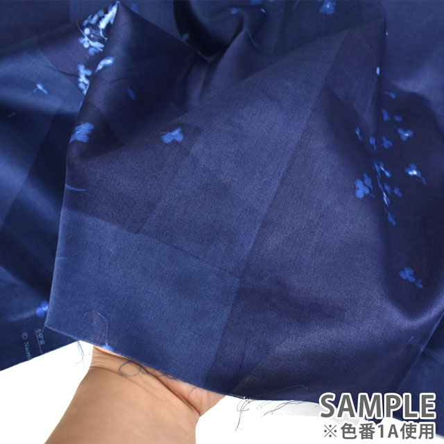 生地 naniIRO-ナニイロ- 小宇宙 microcosmos/80サテン(EGX-11281) 1C.ブラック 99Zz99_