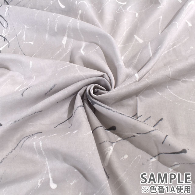 生地 naniIRO-ナニイロ- Seventone/ダブルガーゼ(EGX-11300) 1A.グレー/白ラッカー 99Zz99_