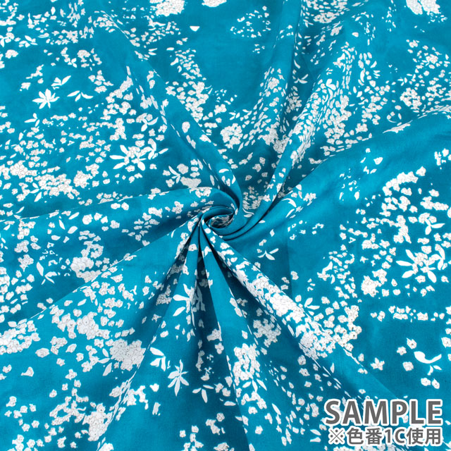 生地 naniIRO-ナニイロ- Lei nani/オーガニックローン(EGX-11331) 1C.ブルー×パール 09Ac04_