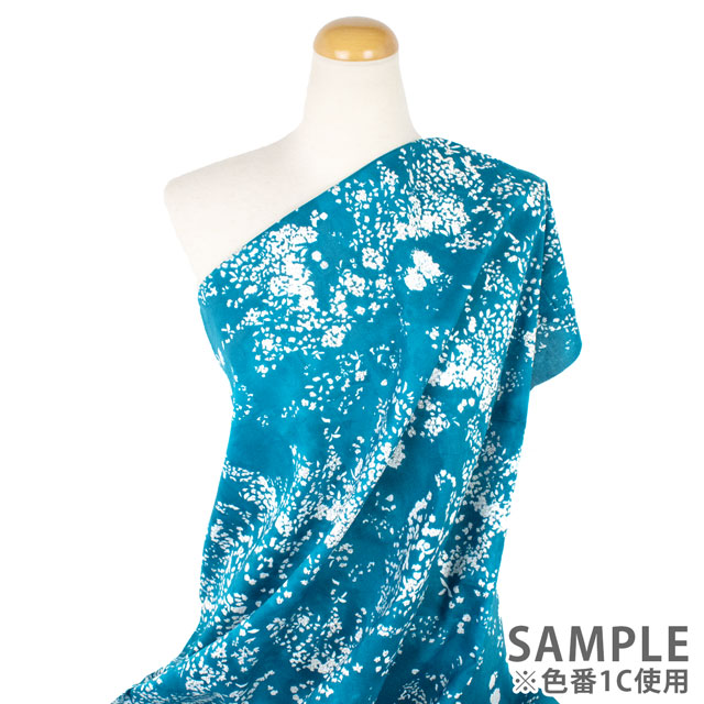 生地 naniIRO-ナニイロ- Lei nani/オーガニックローン(EGX-11331) 1C.ブルー×パール 09Ac04_