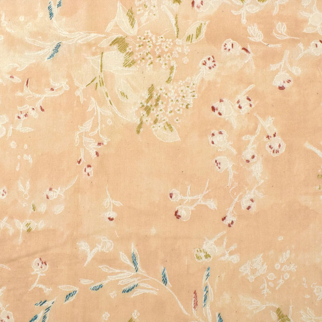 生地 naniIRO-ナニイロ- Lokomaikai/ダブルガーゼ（EGX-11290） 1A.サーモンピンク/白ラッカー・ゴールド