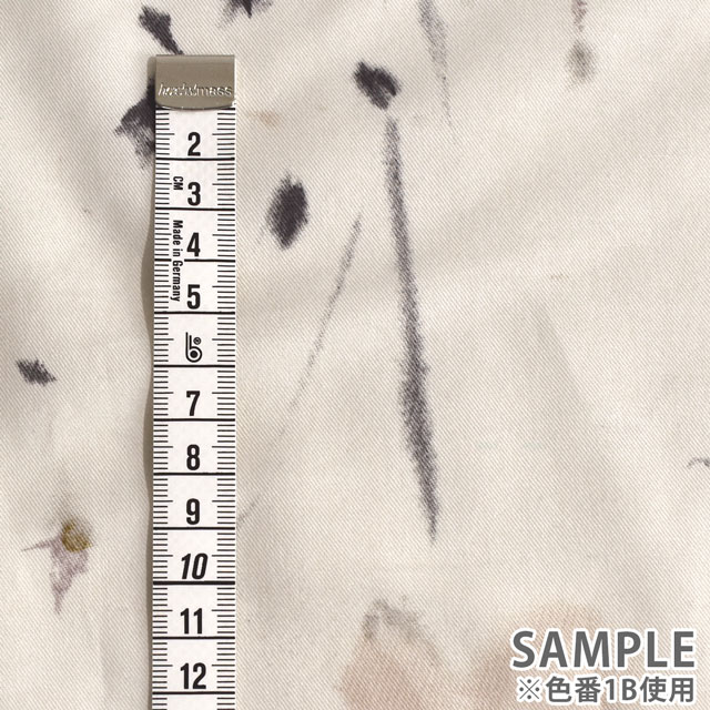 生地 naniIRO-ナニイロ- Flowers bloom/綿シルク(EGX-11260) 1C.グリーン 09Ac04_