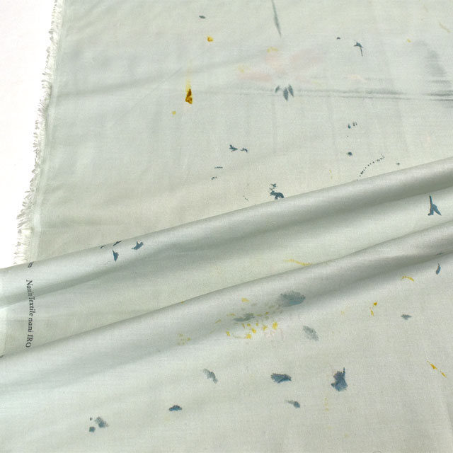 生地 naniIRO-ナニイロ- Flowers bloom/綿シルク(EGX-11260) 1C.グリーン 09Ac04_