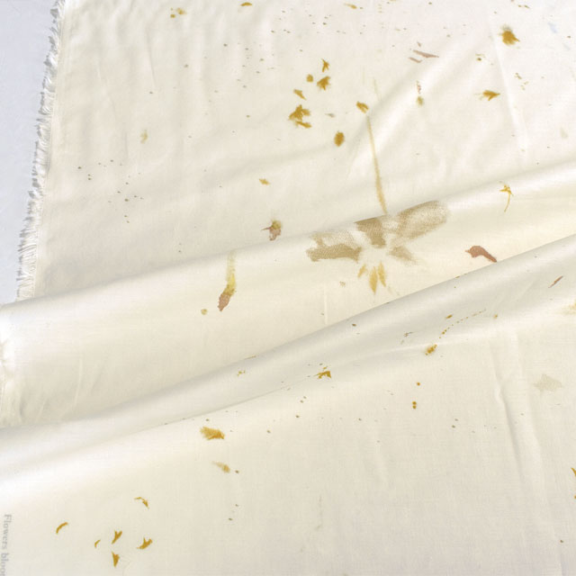 生地 naniIRO-ナニイロ- Flowers bloom/綿シルク(EGX-11260) 1E.クリーム 09Ac04_