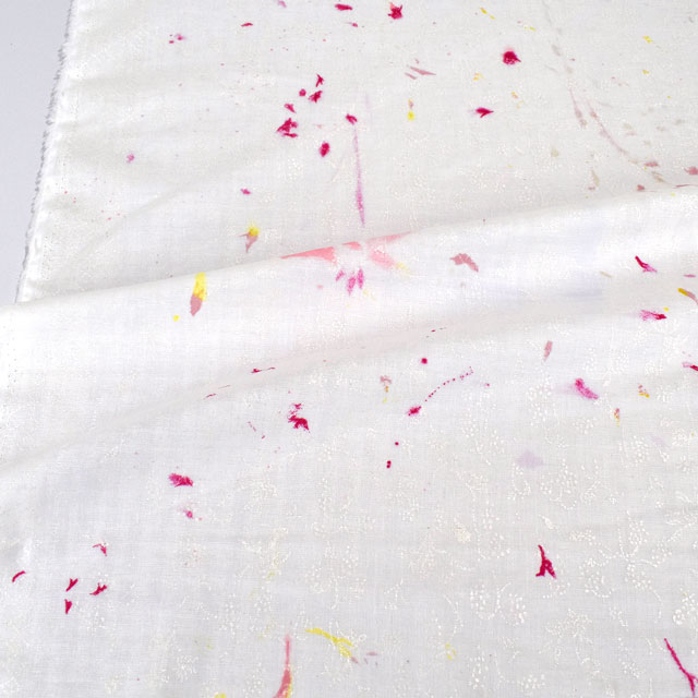 生地 naniIRO-ナニイロ- Flowers bloom&Bear fruits/ダブルガーゼ(EGX-11250) 1A.オフホワイト/パール 09Ac04_