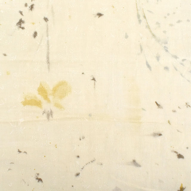 生地 naniIRO-ナニイロ- Flowers bloom＆Bear fruits/ダブルガーゼ（EGX-11250） 1D.クリーム/白ラッカー