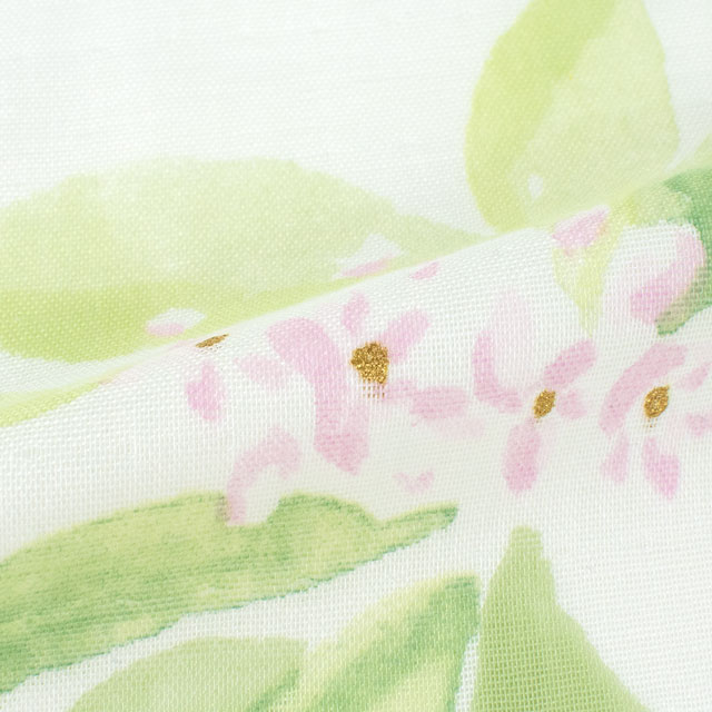 生地 naniIRO-ナニイロ MARGO/オーガニックダブルガーゼ(EGX-11360) 1A.ホワイト×イエロー×ゴールド 99Zz99_