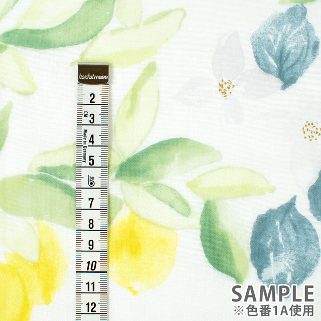 生地 naniIRO-ナニイロ MARGO/オーガニックダブルガーゼ(EGX-11360) 1A.ホワイト×イエロー×ゴールド 99Zz99_