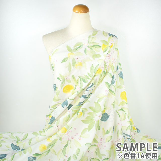 生地 naniIRO-ナニイロ MARGO/オーガニックダブルガーゼ(EGX-11360) 1A.ホワイト×イエロー×ゴールド 99Zz99_