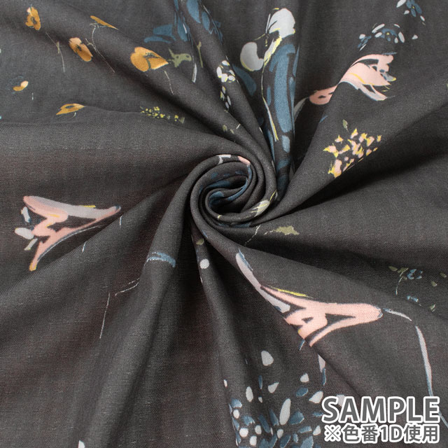 生地 naniIRO-ナニイロ PAL/オーガニックダブルガーゼ(EGX-11370) 1D.ダークグレー 09Ac04_