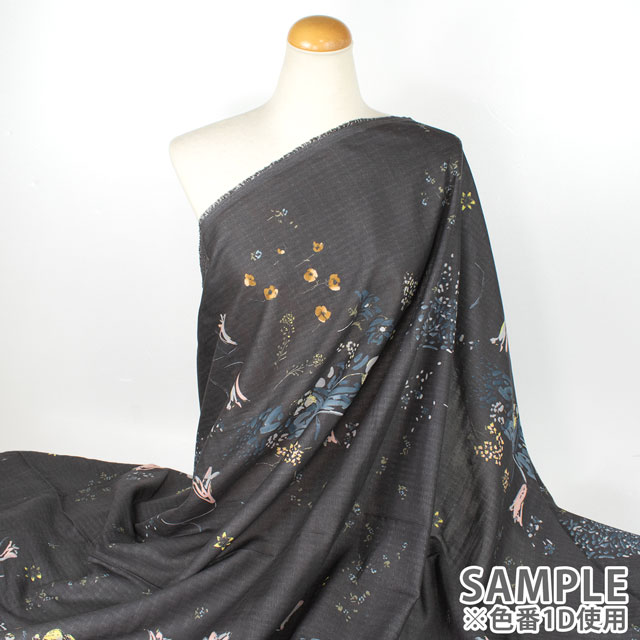 生地 naniIRO-ナニイロ PAL/オーガニックダブルガーゼ(EGX-11370) 1D.ダークグレー 09Ac04_