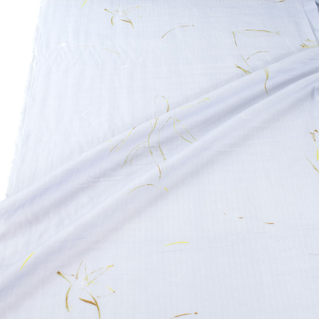 生地 naniIRO-ナニイロ GUNSEI/オーガニックダブルガーゼ(EGX-11380) 1D.ライトブルー×パール 09Ac04_