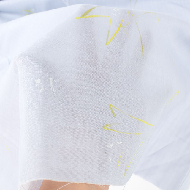 生地 naniIRO-ナニイロ GUNSEI/オーガニックダブルガーゼ(EGX-11380) 1D.ライトブルー×パール 09Ac04_