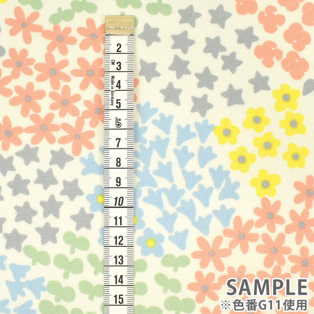 生地 nina-ニーナ- 花畑 /オックス(148-1250) G12.ライトブルー 99Zz99_