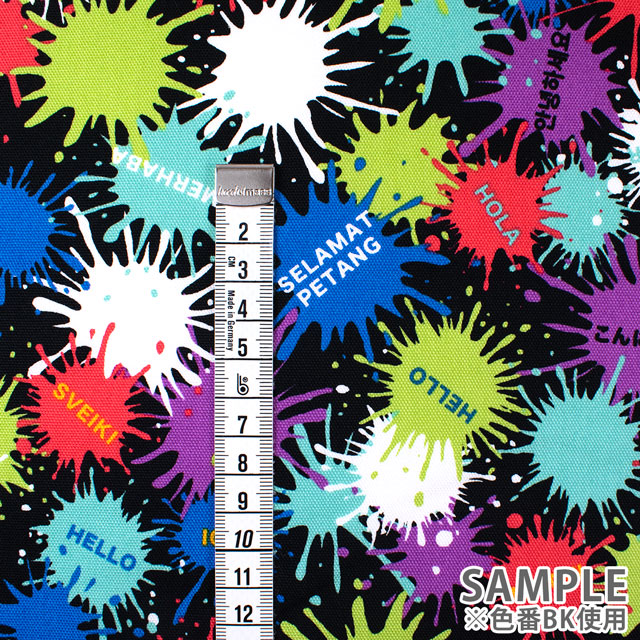 生地 Nanikore? Series・ナニコレシリーズ ペインティングワールド/オックス(NNF-18) BK.ブラック 09Ae99_