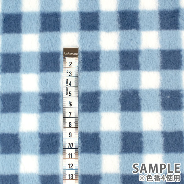 生地 チェックファー(NO165) 3.グレー 10Bn99_