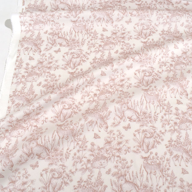 生地 Nerori Rose ネロリローズ ガーデン/60綿サテン(NRF-01) P.ピンク 99Zz99_