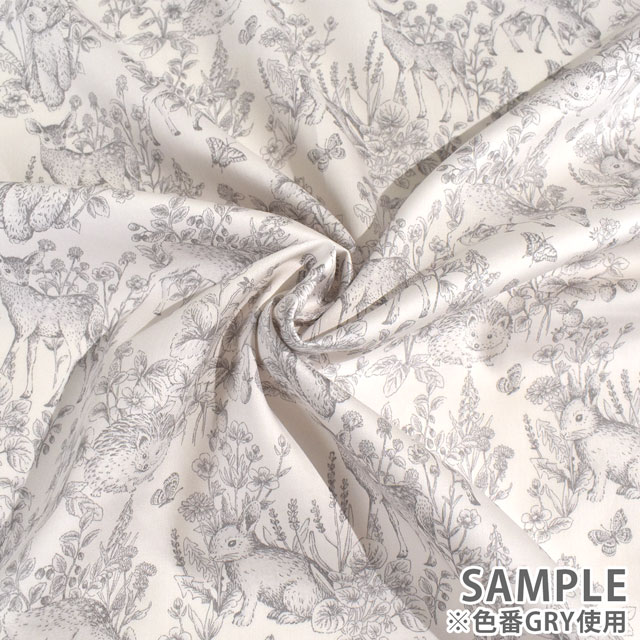 生地 Nerori Rose ネロリローズ ガーデン/60綿サテン(NRF-01) NV.ネイビー 99Zz99_