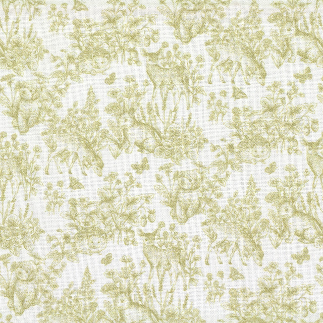 カットクロス ラシックドール ネロリローズ ガーデン ミニカットクロス/シーチング(NRF-01MC) G.グリーン 06Ab99_