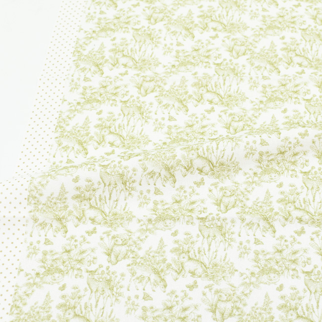 カットクロス ラシックドール ネロリローズ ガーデン ミニカットクロス/シーチング(NRF-01MC) G.グリーン 06Ab99_