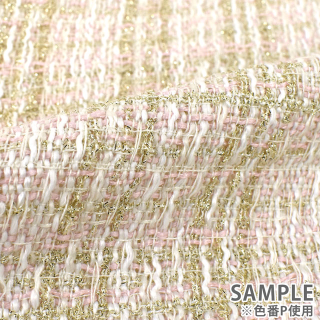 生地 Nerori Rose ネロリローズ チェックツイード/ポリエステルツイード(NRF-04) BK.ブラック 99Zz99_